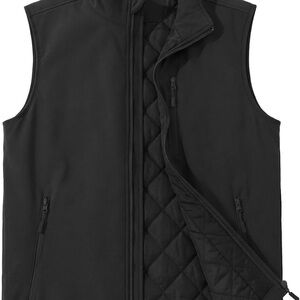 Men's Black Quilted Vest